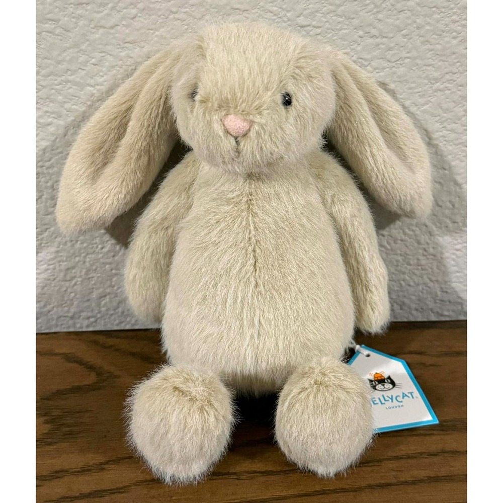 Jellycat Flufflet Wheat Bunny AUTHENTIC w/ Dust Bag NWT Same Day Shipping 7"